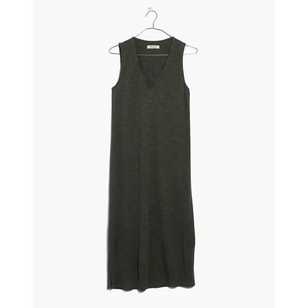 MADEWELL Green V-Neck Jersey Tank Dress sz XS - Picture 10 of 10